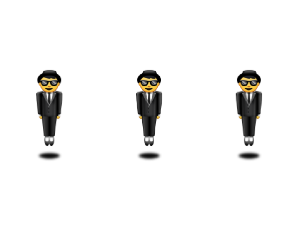 Man in Business Suit Levitating